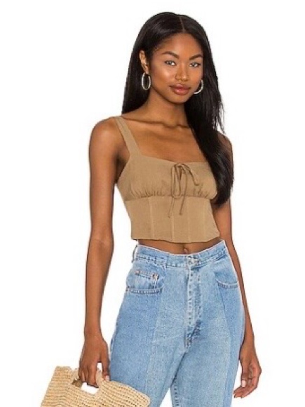 Lovers + Friends Steph Tank Top in Tan